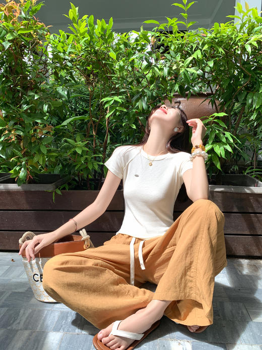 <曾小咸推荐>现货秒杀！微信超特价！ 3色抽绳九分直筒阔腿裤 日常159.99 立减90 秒杀69.99！ 商品图10