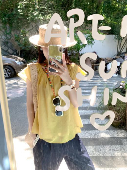 <曾小咸推荐>现货秒杀！韩系小飞袖后开叉短袖衬衫 日常149.99 立减80 秒杀69.99！ 商品图12