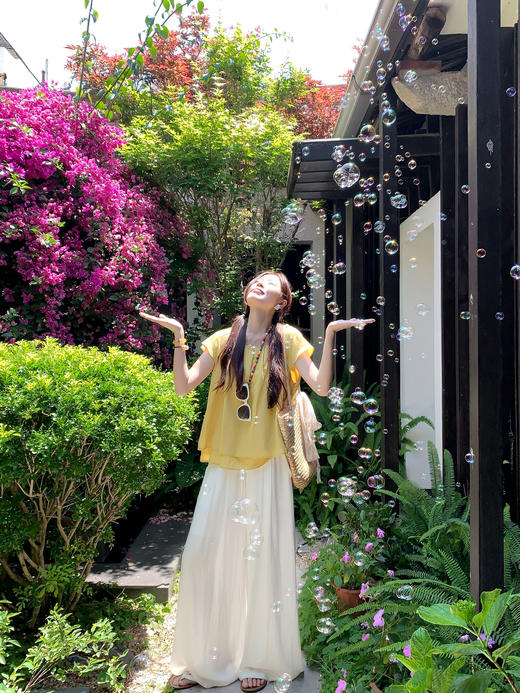 <曾小咸推荐>现货秒杀！韩系小飞袖后开叉短袖衬衫 日常149.99 立减80 秒杀69.99！ 商品图5