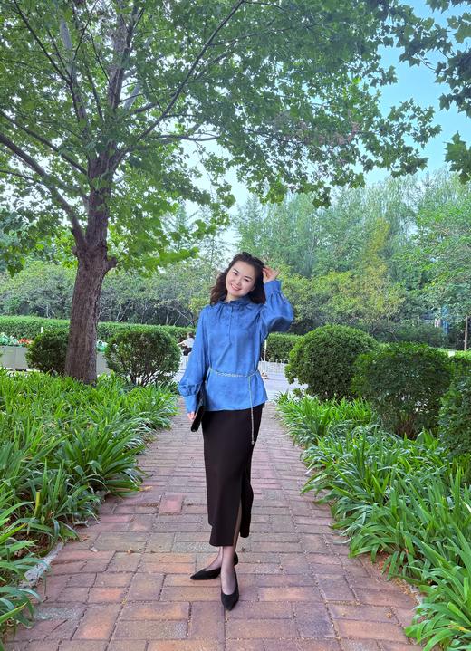 立领插肩袖上衣 商品图1