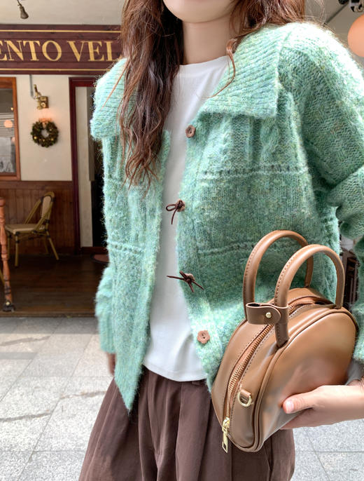 <曾小咸推荐>韩系复古麻花毛衣外套女【预售款，预计3-15天发货】 商品图10