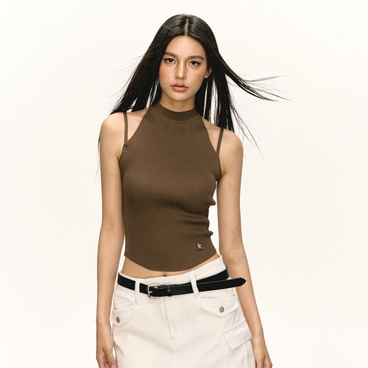 Ariseism 美式复古设计感吊带背心女2025夏季新款修身短款上衣 商品图2