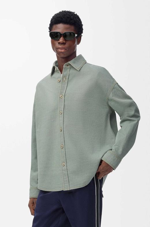 男款水洗棉质牛仔衬衫外套014 商品图3