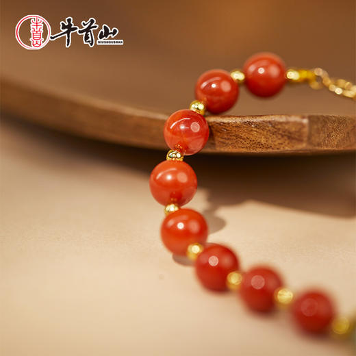 牛首山文创吉祥平安扣南红手串南京纪念品小众高级感手链节日礼物 商品图2