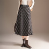 QYM 773-Y简约格子半身裙时尚半身裙中长款口袋A字裙 商品缩略图0