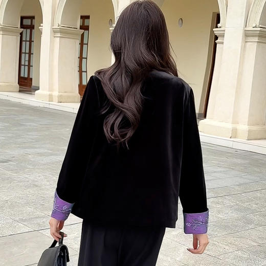 QYM 5961-Y复古中式外套休闲国风小香风上衣 商品图2