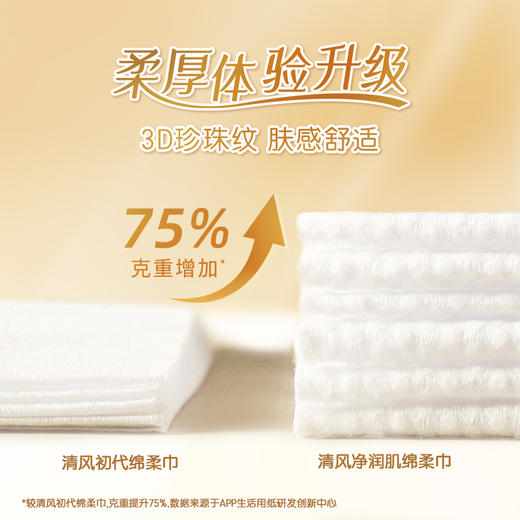 【官方自营】清风净润肌80抽4包绵柔洗脸巾 商品图3