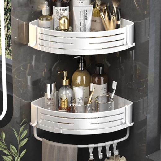 6813白色单层带杆三角篮 商品图0