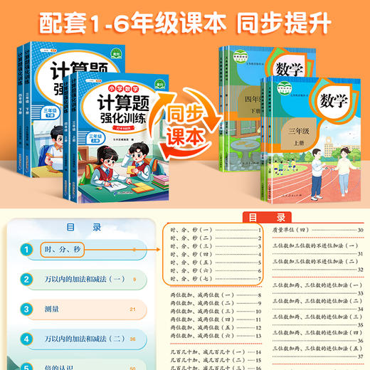 【斗半匠】小学数学口算计算题强化训练1-6年级上下册 商品图3