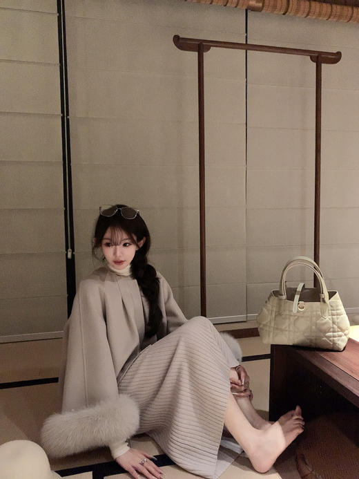 金蘑菇菇  又见伦敦甜心 / 复古英式狐狸袖口大衣 商品图7