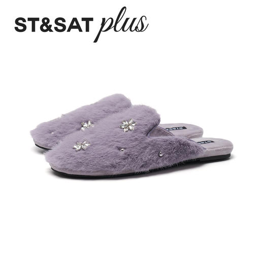 【微醺系列】星期六精致时尚珍珠毛绒穆勒拖SSD4114159 商品图11