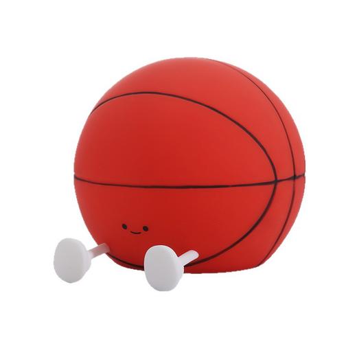 迷你篮球小夜灯USB拍拍定时调光夜灯儿童卧室充电护眼硅胶灯 商品图4