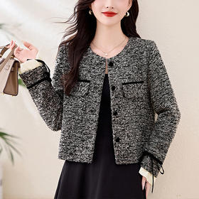 雀说小香风短款外套新款法式名媛气质高级感洋气上衣小个子AL6180