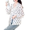 丁摩真丝白色波点连帽防晒衣女新款薄款透气小个子减龄休闲桑蚕丝AL0589 商品缩略图4