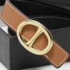 SADI萨迪猪鼻子光面带扣时尚腰带真皮女款皮带双面AAP80040 商品缩略图4