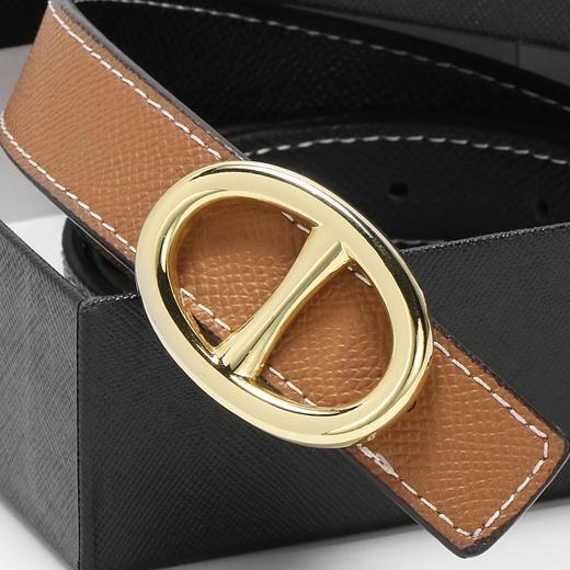 SADI萨迪猪鼻子光面带扣时尚腰带真皮女款皮带双面AAP80040 商品图4