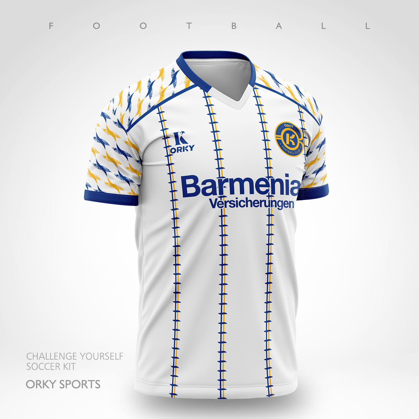 ORKY沃恺新品定制足球服套装男组队训练服成人短袖运动足球衣订制