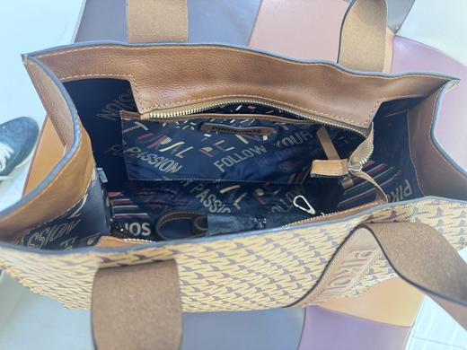 【云粉节】BF楼Pikolinos派高雁四季牛皮纯色拉链单肩托特包PC259008.吊牌价3580 商品图2