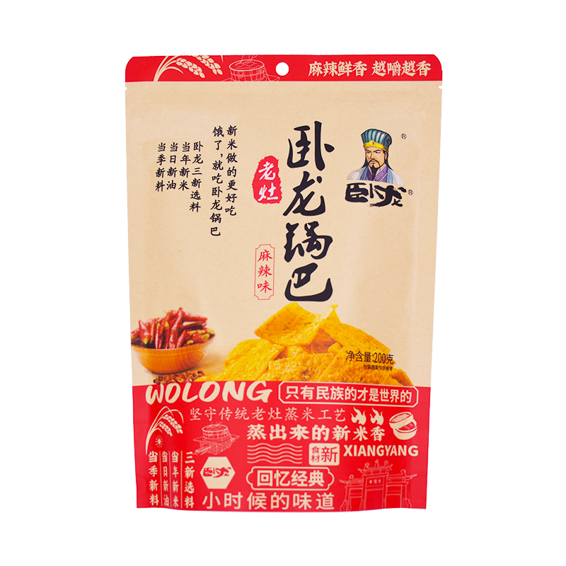 卧龙麻辣味锅巴 200g