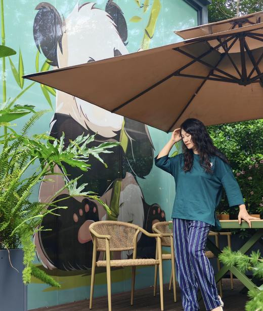 【26S100%棉单面初秋必备】SCHIESSER德国舒雅女七分袖长裤套装26S棉单面 100%棉 170/m2  31/25094H 商品图2