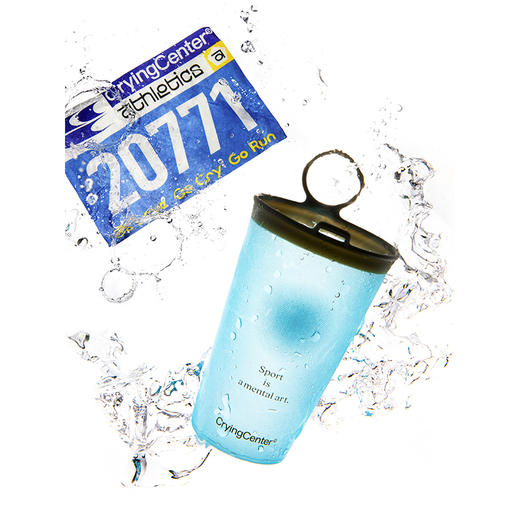 CryingCenter户外跑马拉松跑步便携水杯软水壶水袋TPU可折叠套装 商品图0