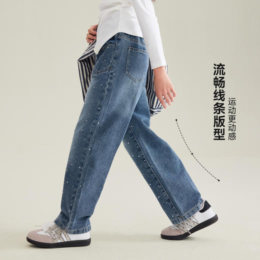 满印亮钻牛仔裤 商品图3