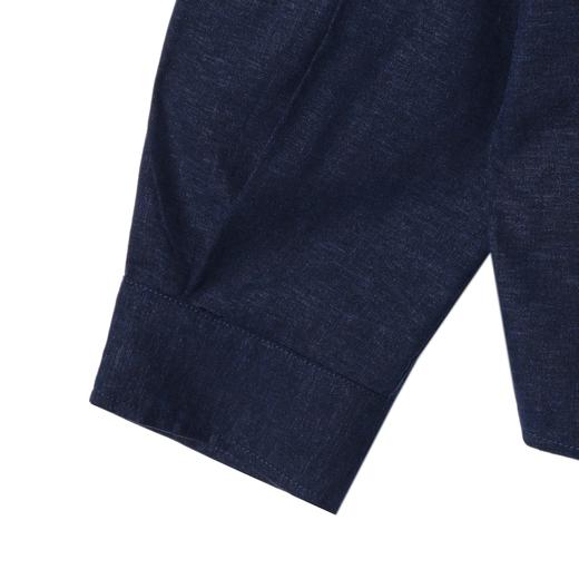 C002SDSA男士秋冬新款痞帅男装极简风纯色长袖翻领衬衫宽松百搭衬衣 商品图4