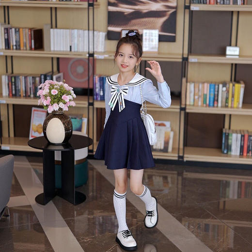 海军风连衣裙 商品图1