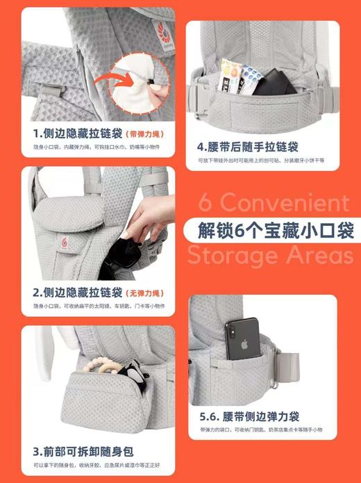 *独家特惠【ergobaby】二狗背带omni classic一代/deluxe三代+腰凳Alta 抱娃神器 出行必备 正品保证（不支持7天无理由，请慎拍） 商品图5