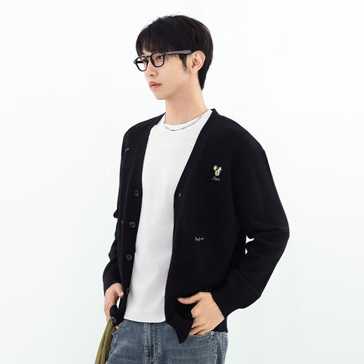 【新品上新】HX 秋季V领开胸毛衫S107533258101 商品图3