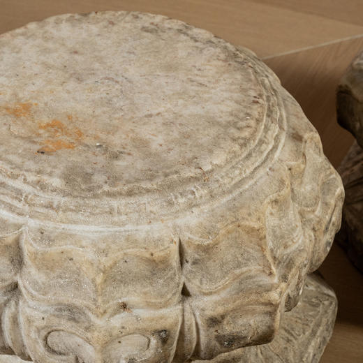 清中期	汉白玉云纹柱础（一对） 商品图4