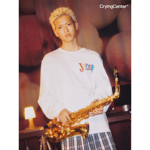 CryingCenterJazzDay每天都要jazz宽松chill空气感印花长袖 商品图2