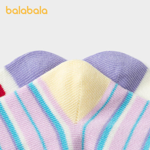 巴拉巴拉宝宝袜子冬季中筒袜婴幼儿萌趣袜提花两双装 商品图2