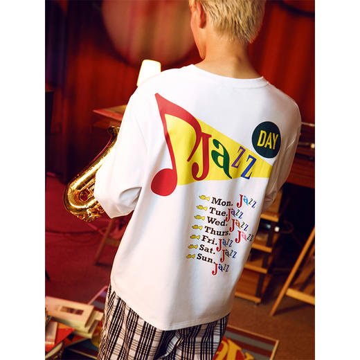 CryingCenterJazzDay每天都要jazz宽松chill空气感印花长袖 商品图1