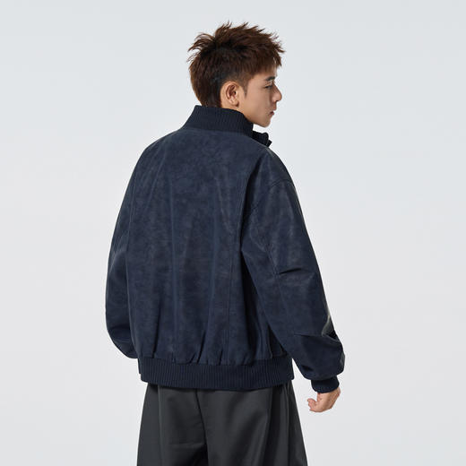 美拉德风机车风情侣超纤面料防污外套 男女同款 商品图3