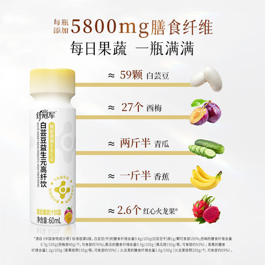 心选丨轻上 白芸豆高纤饮 60ml*15瓶 商品图2