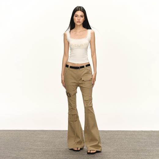 Ariseism 美式复古蕾丝边方领吊带背心女2025夏季新款外穿上衣 商品图4