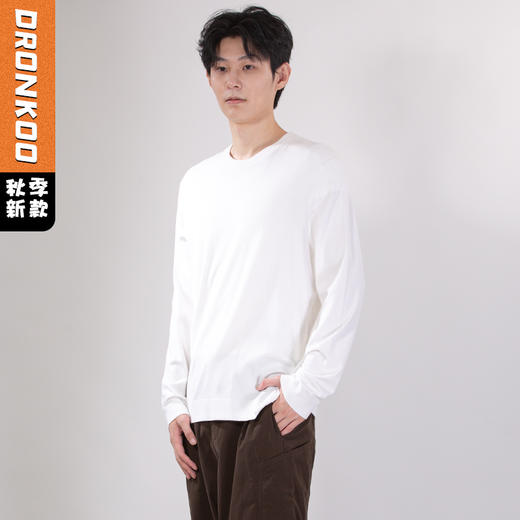 DRONKOO 2025 圆领净版修身薄打底毛衣 商品图0