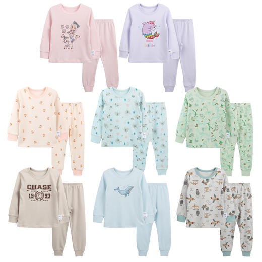 宾果艾尔儿童内衣套装纯棉男童全棉家居服女童秋衣秋裤 一件代发 商品图4