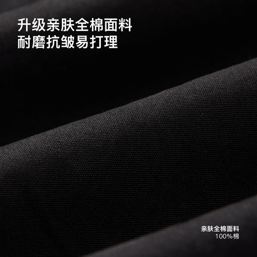 REDCHARCOAL红炭 酵石磨阔版宽松黑色工装裤男秋冬美式直筒休闲裤 商品图2