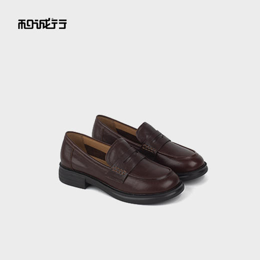 和诚行2025秋季新款时尚百搭一脚蹬软底通勤乐福鞋0820305 商品图0