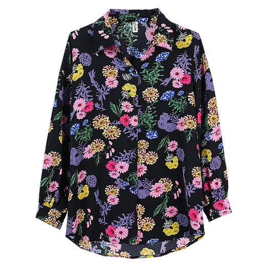 KQL B36M067碎花雪纺衬衫复古洋气衬衣时尚 商品图4