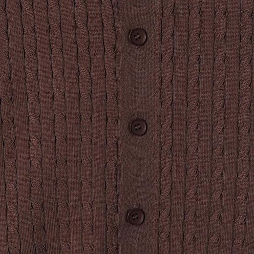 46764SDSA男士秋冬新款痞帅男装极简风短款纽花圆领针织衫百搭开衫毛衣 商品图2