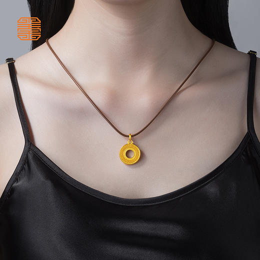 玺匠金铺《圆满》足金9999黄金平安扣吊坠 吉祥饰品挂件 商品图6