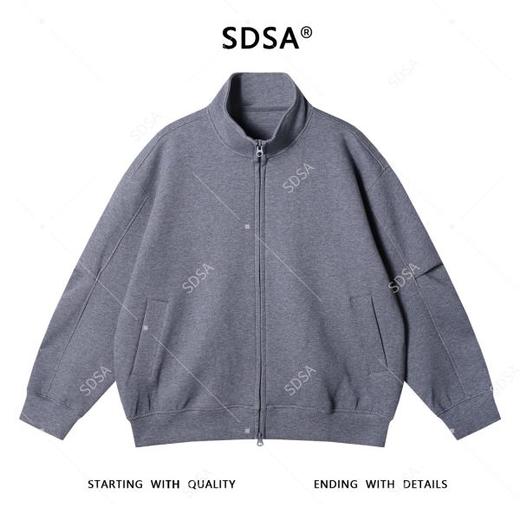 9908SDSA男士秋冬新款痞帅男装运动风纯色拉链立领卫衣宽松百搭外套 商品图1