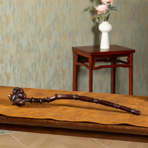 清	硬木竹节工如意 商品图3