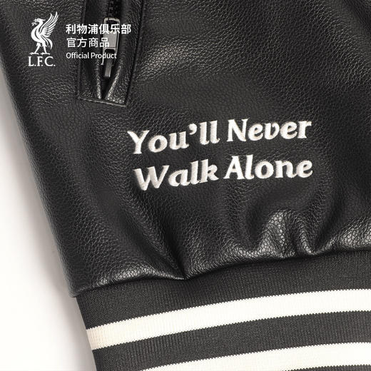 【官方正版】利物浦俱乐部 | 黑灰连帽皮夹克潮流帅气拉链外套 商品图3