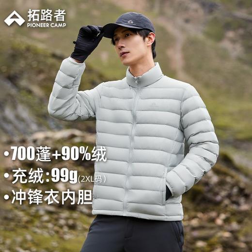 【立领/连帽可选】拓路者轻薄立领排骨/连帽羽绒服男款秋冬鸭绒保暖可拆卸冲锋衣羽绒内胆外套 商品图0