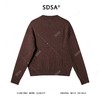 46764SDSA男士秋冬新款痞帅男装极简风短款纽花圆领针织衫百搭开衫毛衣 商品缩略图4