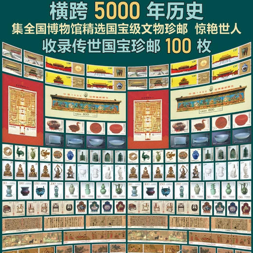 热卖中！！百年紫禁城·绸缎珍邮册 100枚珍邮 商品图2